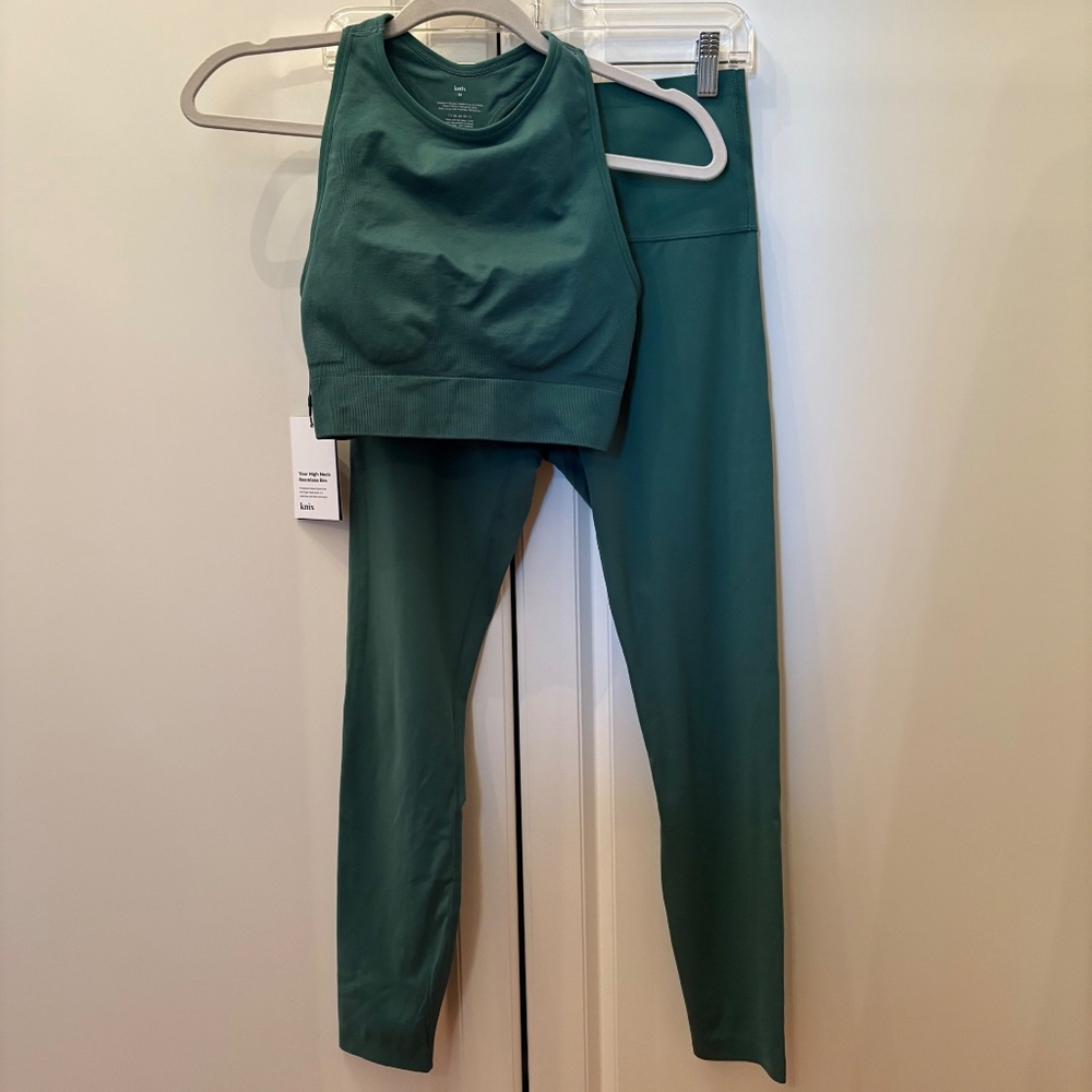 ✨NWT Knix 2 piece High-Rise Legging + Good to Go High-Neck Bra - Picture 4 of 10